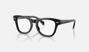 Kids' Ray Ban RB9707v Optics Eyeglasses Black | 637259-UAH