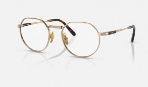 Men's Ray Ban Jack Ii Titanium Optics Eyeglasses Gold | 810649-GSW