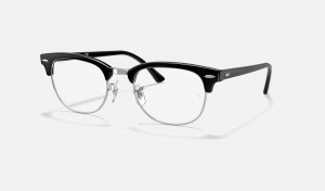 Women's Ray Ban Clubmaster Optics Eyeglasses Silver | 349206-ZUY