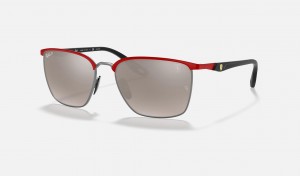 Women's Ray Ban RB3673m Scuderia Ferrari Collection Sunglasses Silver | 310564-ACJ